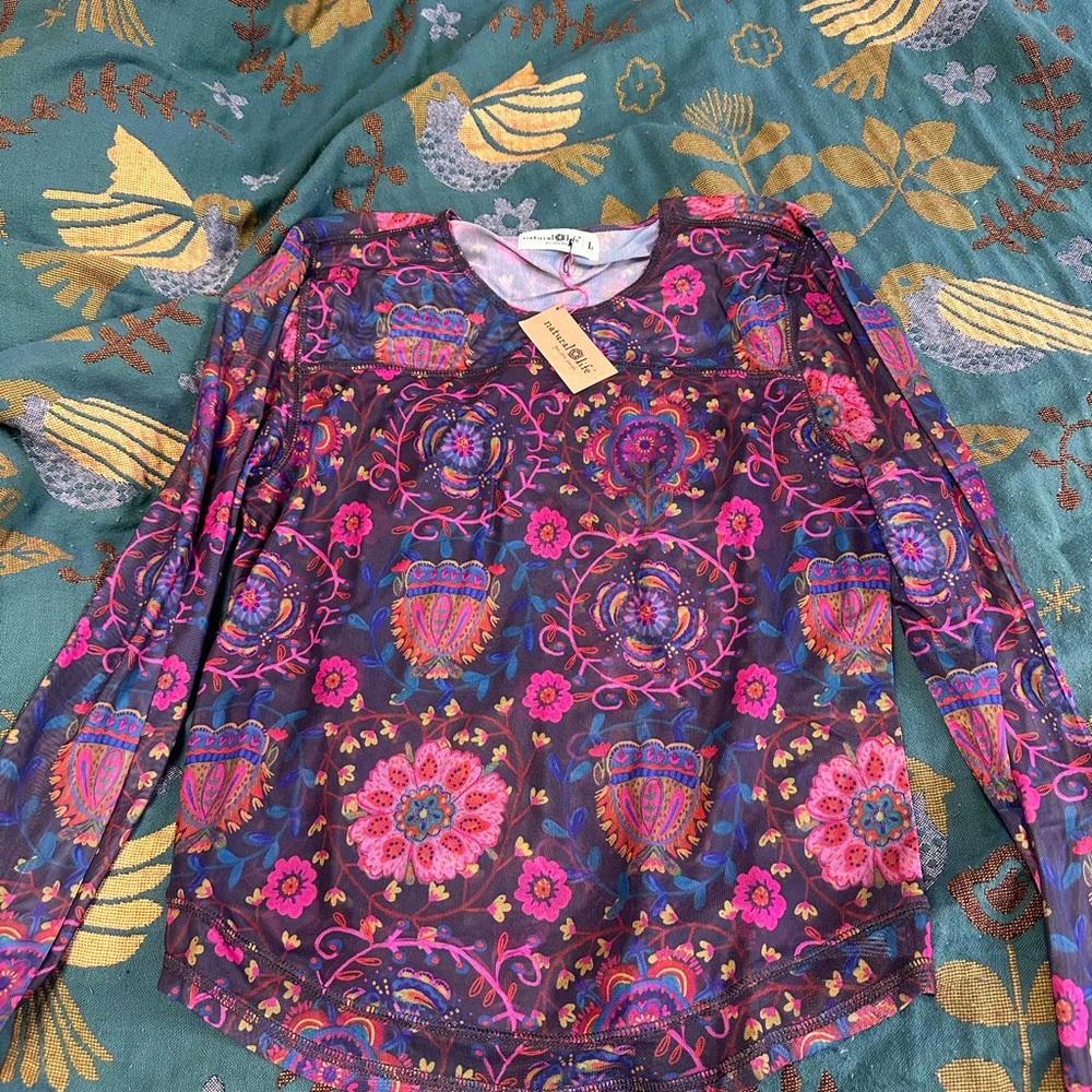 NATURAL LIFE Colorful Floral Top